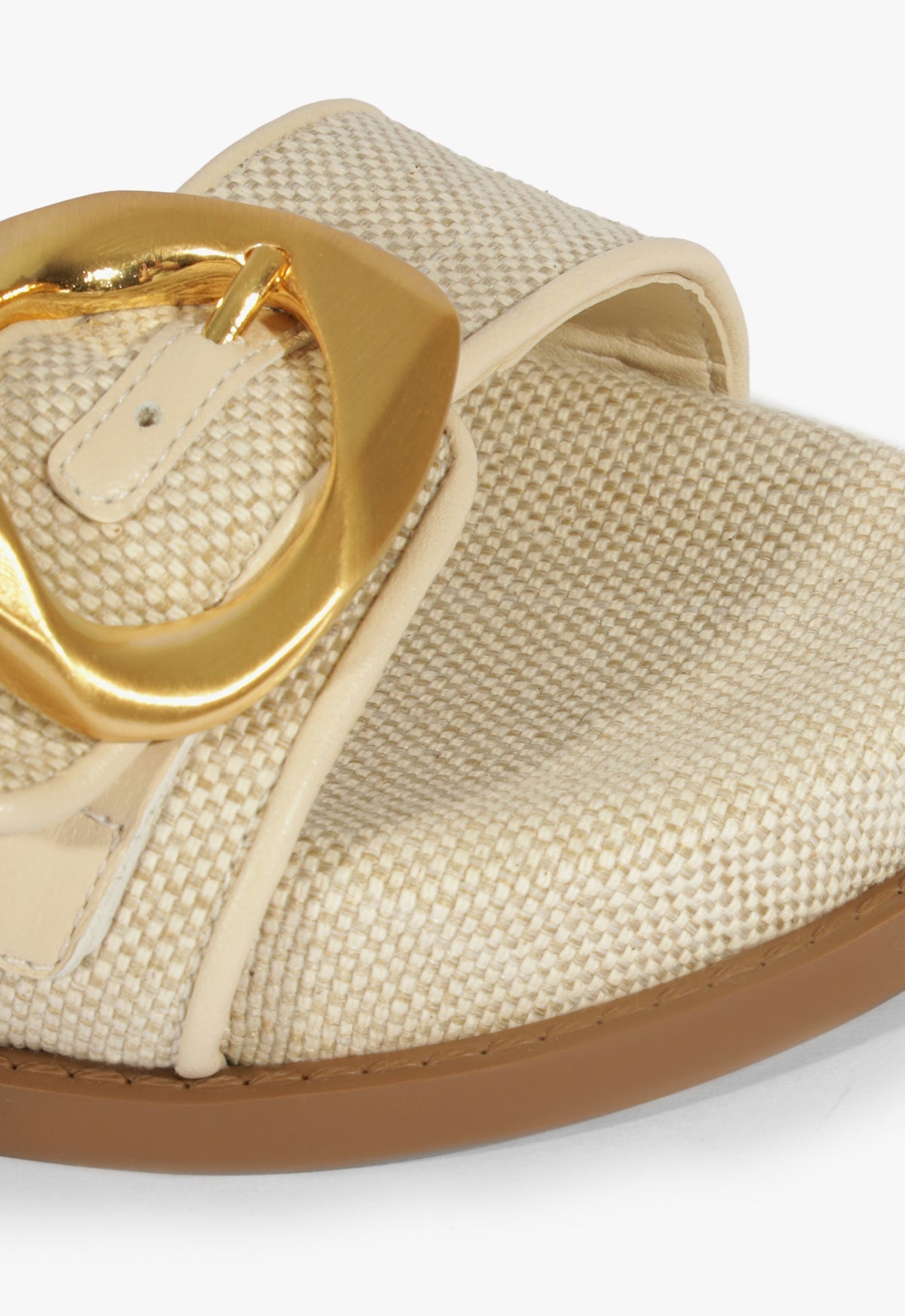 Olga Beige Linen Sporty Sandal - Schutz Shoes