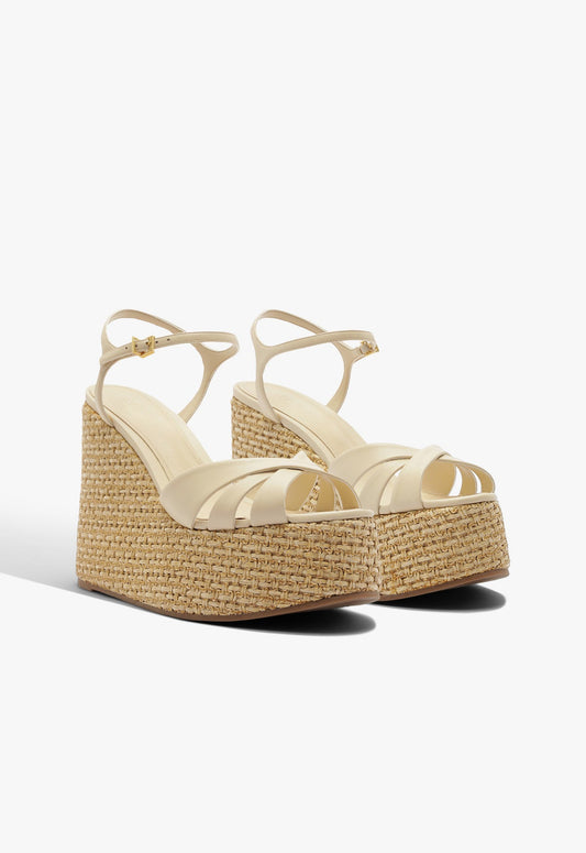 Keefa Raffia Wedge Sandal - Schutz Shoes