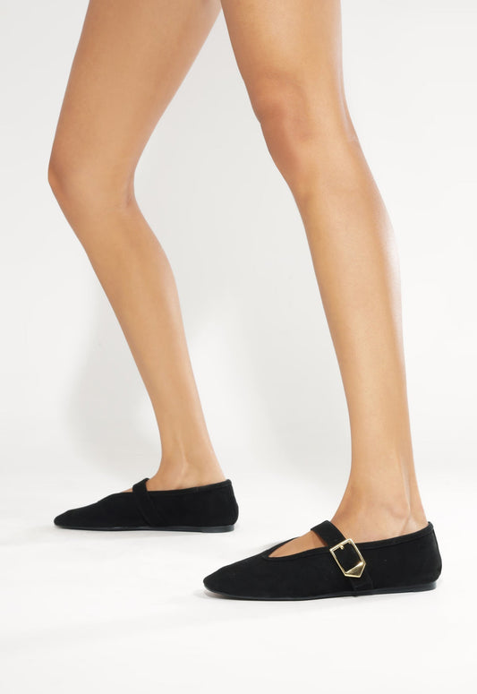 Vick Buckle Suede Ballet Flat - Schutz Shoes