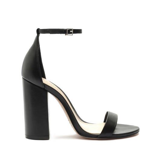 Cadey Lee Block Nappa Leather Sandal 5 Black Nappa Leather - Schutz Shoes