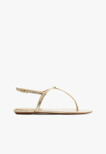 Elsha Flat Sandal 5 Gold Metallic - Schutz Shoes