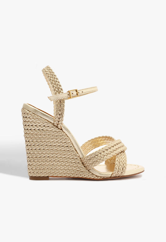 Karima Metallic Nappa Sandal 5 Gold Metallic Nappa - Schutz Shoes