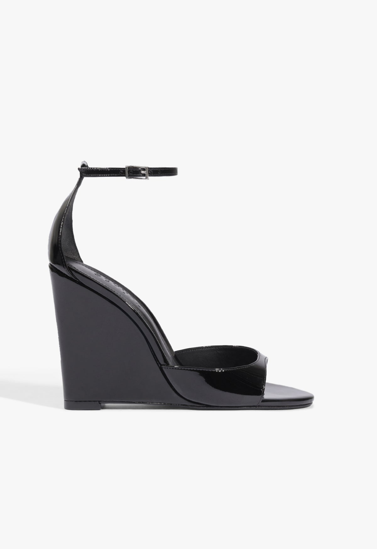 Scarlett Wedge Patent Leather Sandal 5 Black Patent - Schutz Shoes