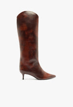 Maryana Lo Leather Boot 5 Brown Leather - Schutz Shoes