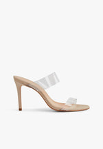 Ariella Suede Sandal 5 Oyster Vinyl - Schutz Shoes