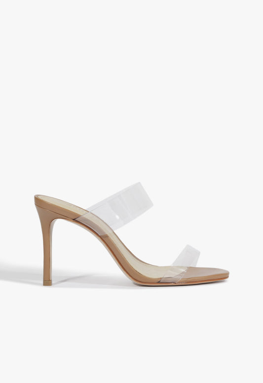 Ariella Leather Sandal 5 Wood Leather & Vinyl - Schutz Shoes