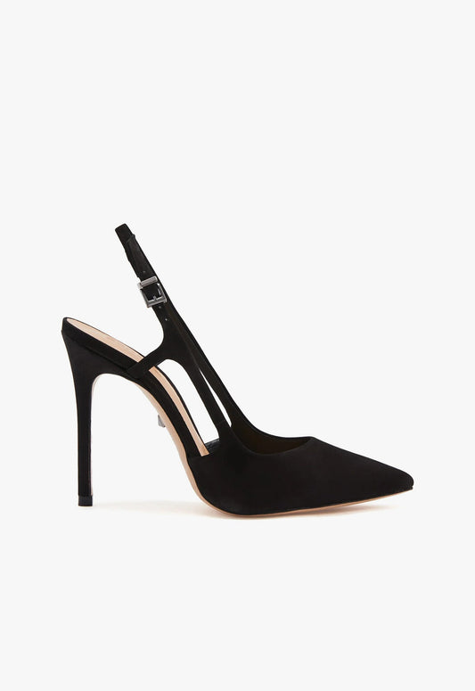 Boris High Stiletto Black Pump 5 Black Nubuck - Schutz Shoes