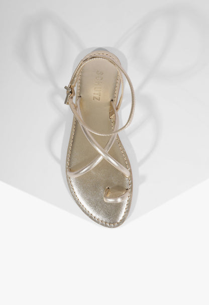 Valeria Leather Flat Sandal - Schutz Shoes