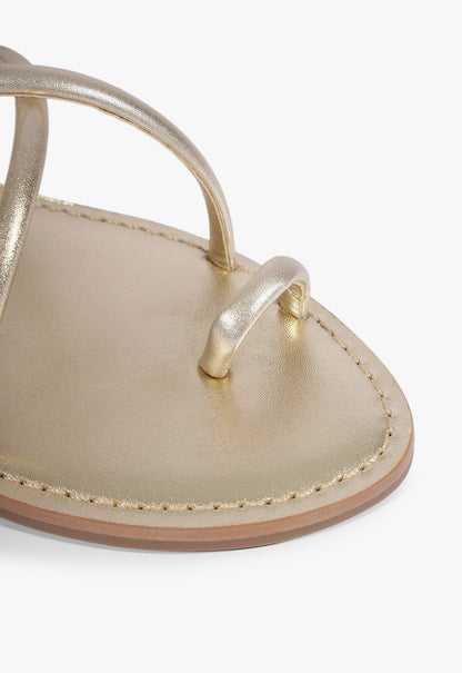 Valeria Leather Flat Sandal - Schutz Shoes