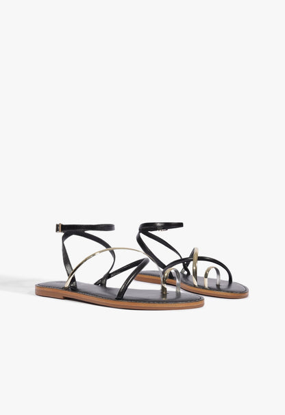 Valeria Leather Flat Sandal - Schutz Shoes