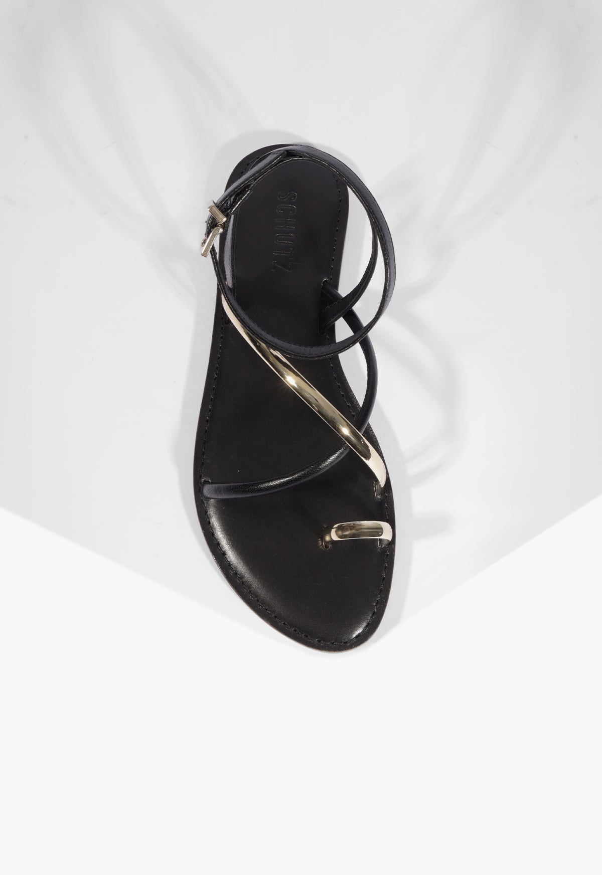 Valeria Leather Flat Sandal - Schutz Shoes