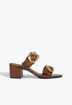 Olga Leather Sandal 5 Desert Brown Leather - Schutz Shoes