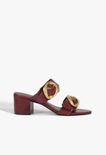 Olga Leather Sandal 5 Vino Leather - Schutz Shoes