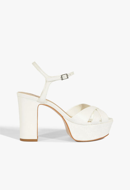Keefa Sandal 5 White Leather - Schutz Shoes
