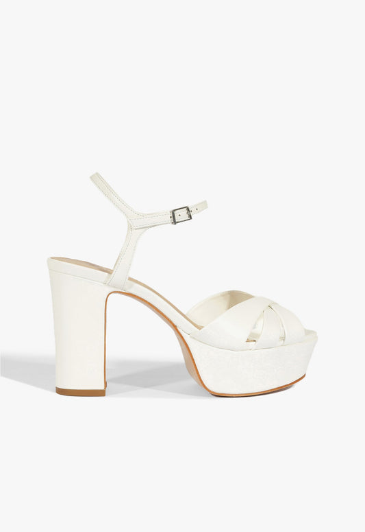 Keefa Sandal 5 White Leather - Schutz Shoes
