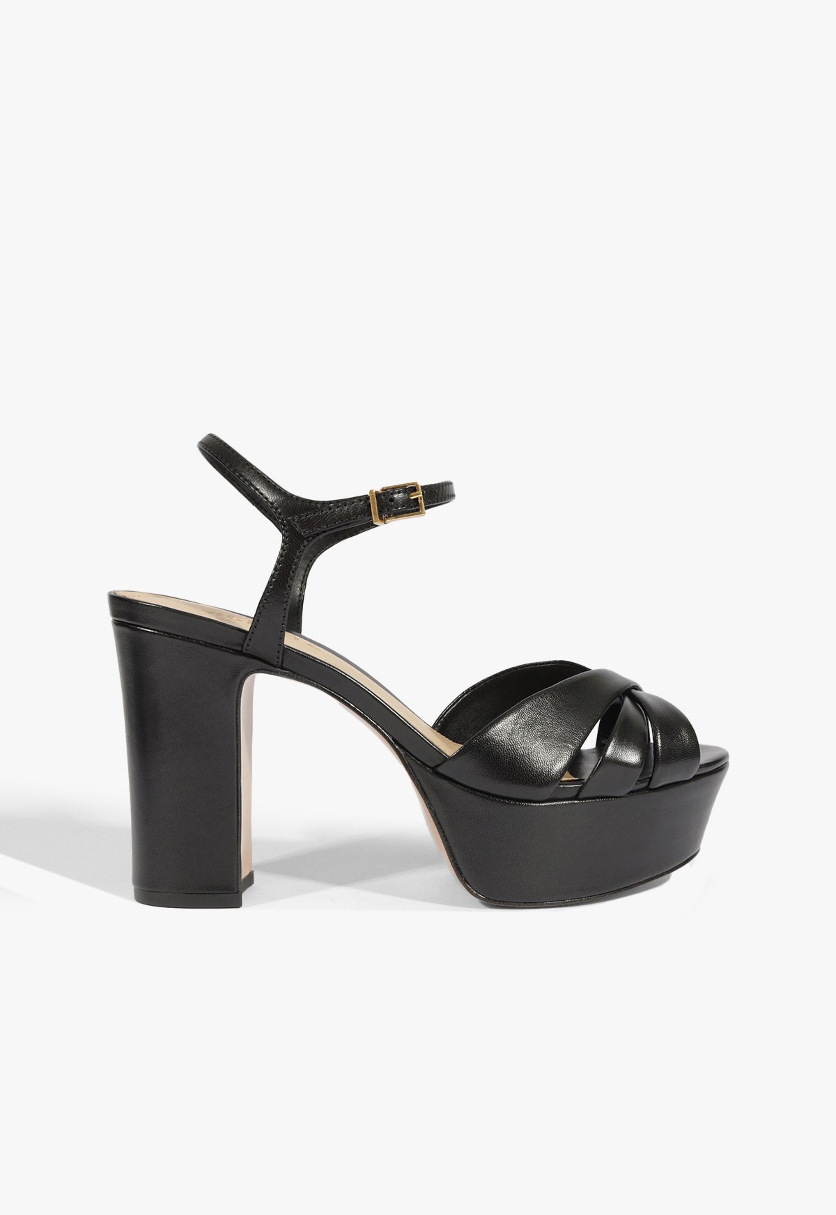Keefa Sandal 5 Black Deluxe Nappa - Schutz Shoes