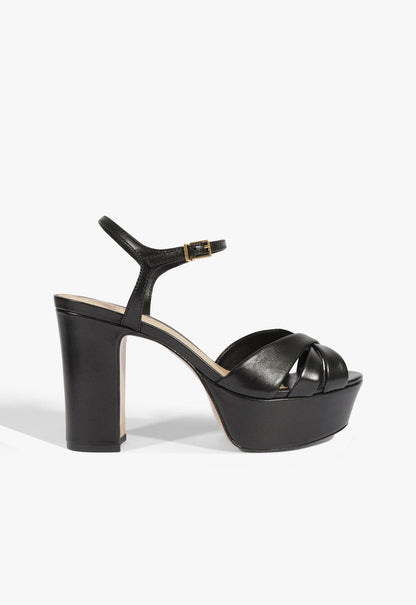 Keefa Sandal 5 Black Deluxe Nappa - Schutz Shoes