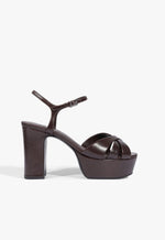 Keefa Leather Platform Sandal 5 Maplewood Leather - Schutz Shoes