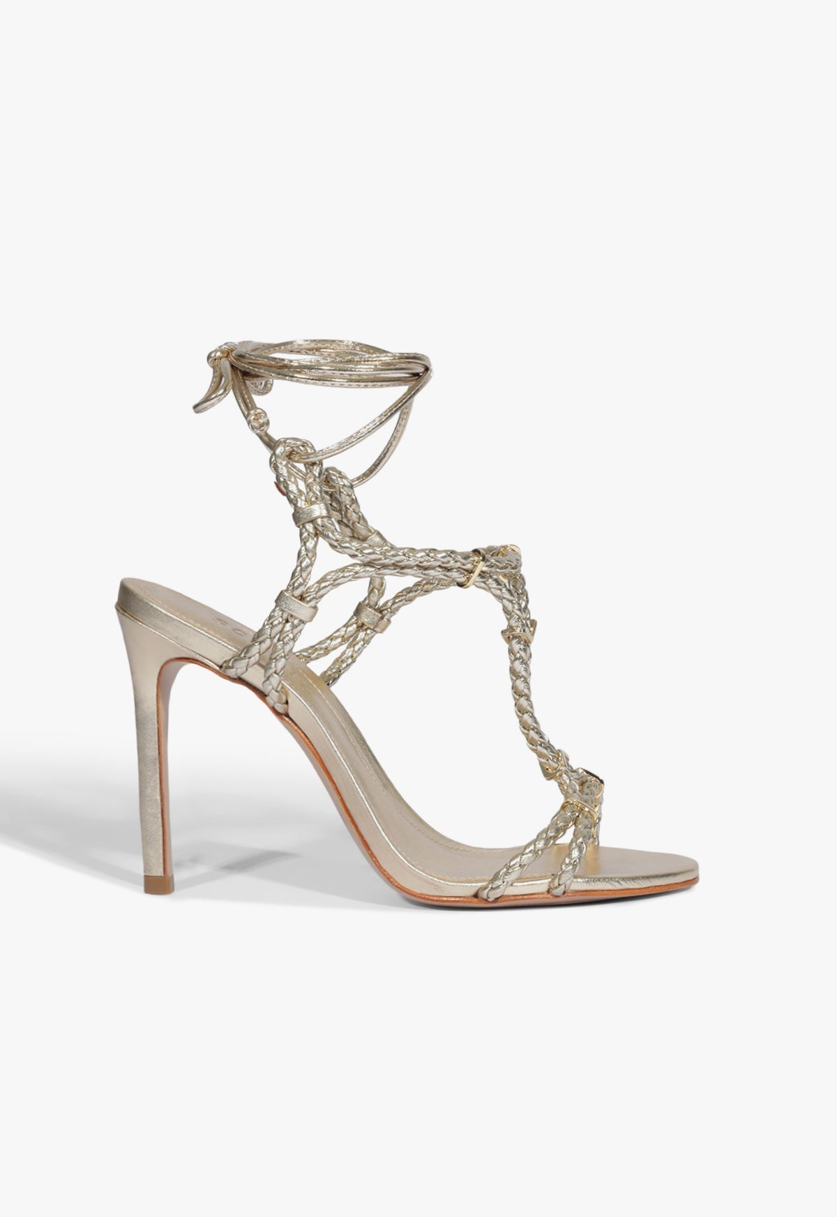 Cordelia Leather Sandal 5 Platinum Metallic Synthetic - Schutz Shoes