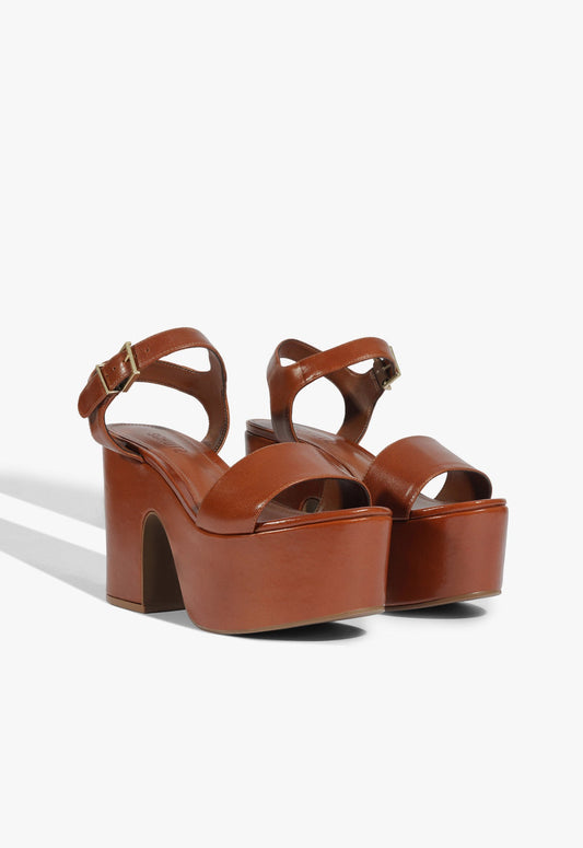 Tuke Leather Platform Sandal - Schutz Shoes