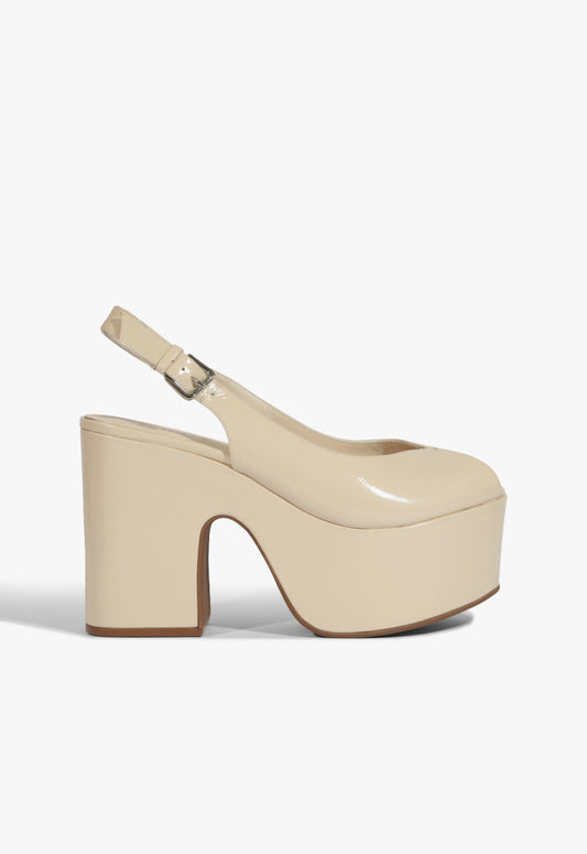 Brandi Sandal 5 Off White Leather - Schutz Shoes