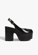 Brandi Leather Sandal 5 Black Leather - Schutz Shoes