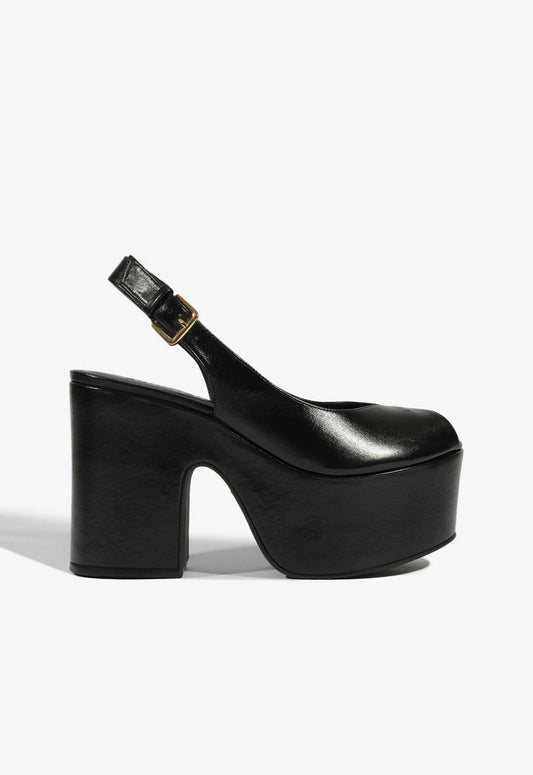 Brandi Leather Sandal 5 Black Leather - Schutz Shoes