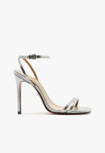 Altina Sandal 5 Silver Lizard Embossed Leather - Schutz Shoes