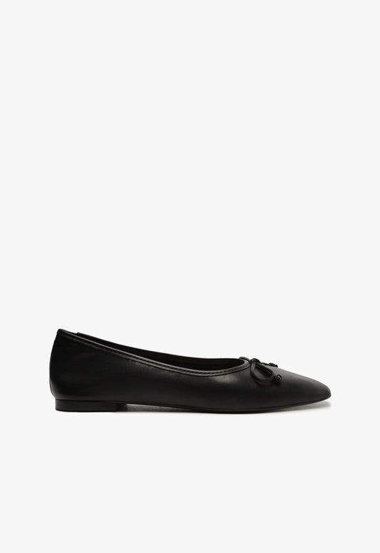 Arissa Black Leather Ballet Flat 5 Black Nappa Leather - Schutz Shoes