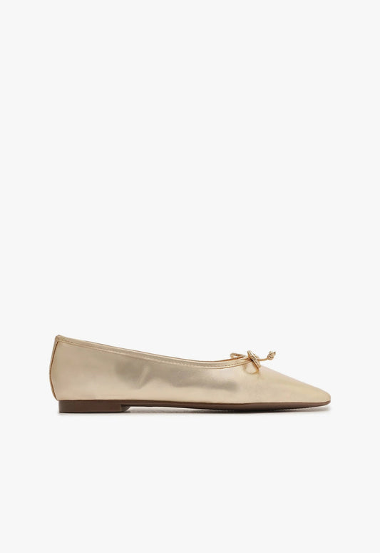 Arissa Gold Leather Ballet Flat 5 Gold Metallic Leather - Schutz Shoes