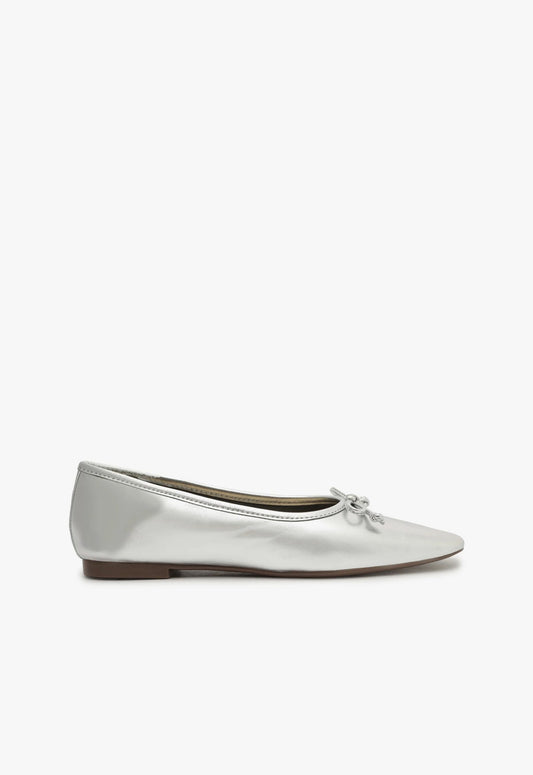 Arissa Silver Leather Ballet Flat 5 Silver Metallic Leather - Schutz Shoes