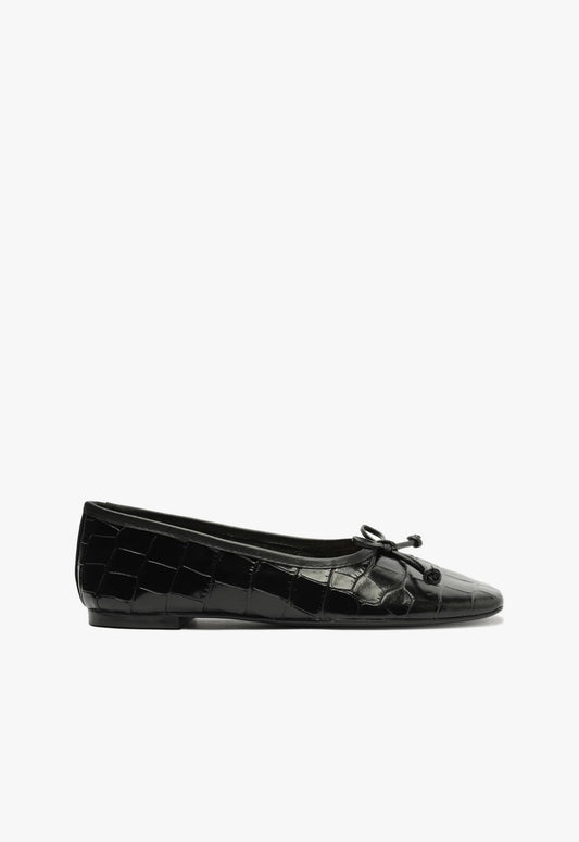 Arissa Black Leather Ballet Flat 5 Black Leather - Schutz Shoes