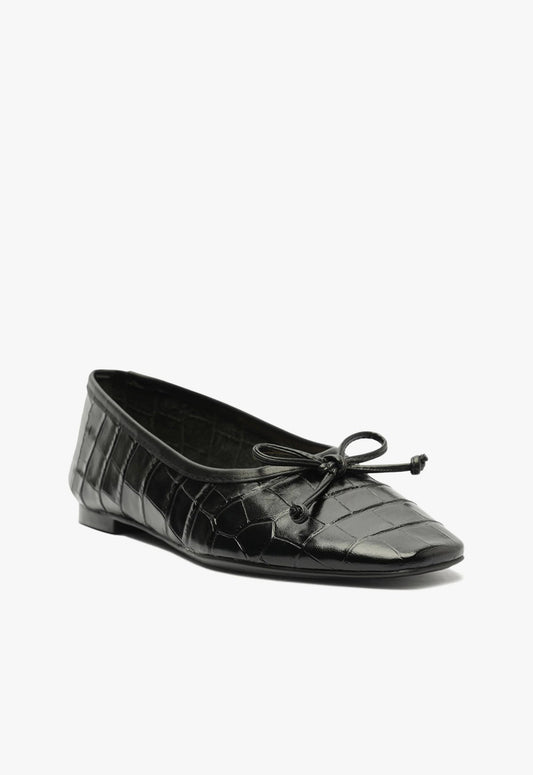 Arissa Black Leather Ballet Flat - Schutz Shoes