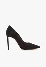 Lou High Stiletto Black Pump 5 Black Suede - Schutz Shoes