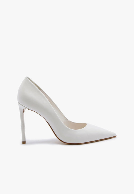 Lou High Stiletto White Pump 5 White Napa - Schutz Shoes