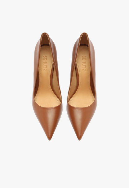 Lou High Stiletto Brown Pump - Schutz Shoes