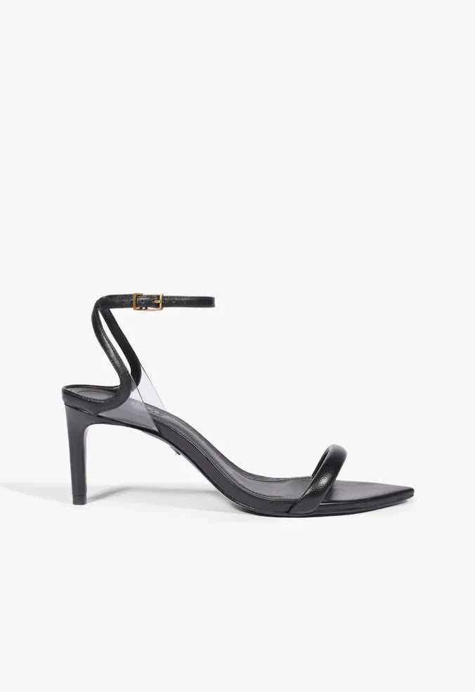 Skye Mid Leather Sandal 5 Black Leather - Schutz Shoes