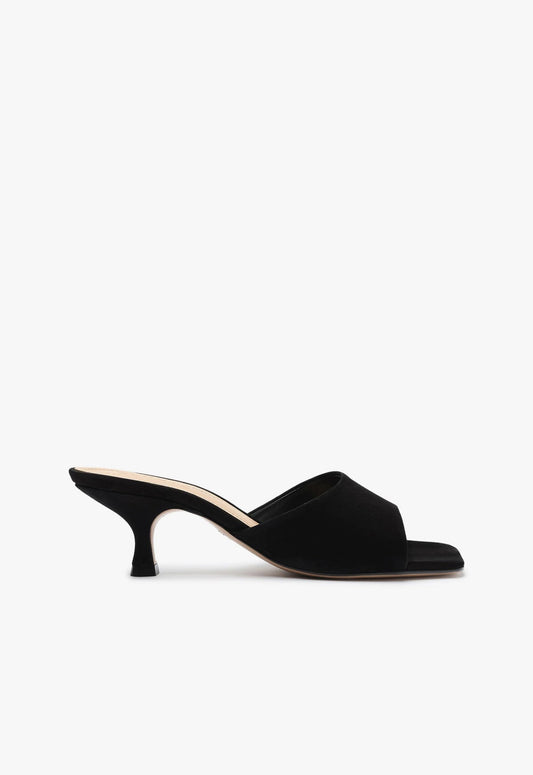 Dethalia Sandal 5 Black Nubuck Leather - Schutz Shoes