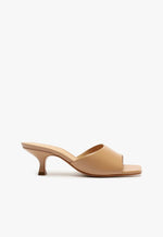 Dethalia Leather Sandal 5 Honey Beige Leather - Schutz Shoes