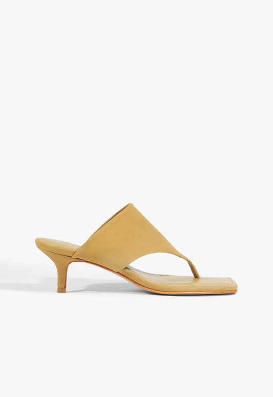 Sage Suede Stiletto Sandal 5 Ecru Olive Suede - Schutz Shoes