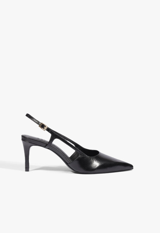 Boris Mid Leather Pump 5 Black Leather - Schutz Shoes