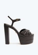 Keefa High Leather Sandal 5 Brown Nappa Leather - Schutz Shoes