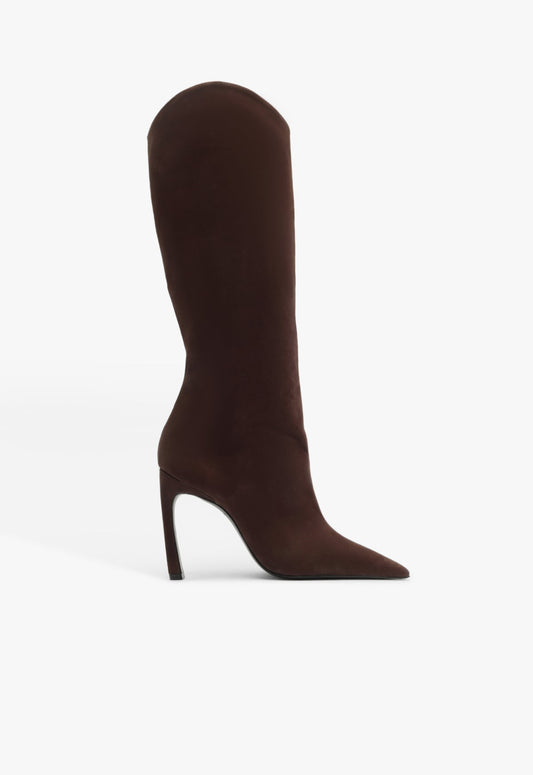 Maryana Sculpt Nubuck Boot 5 Dark Chocolate Nubuck - Schutz Shoes