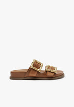 Enola Sporty Leather Sandal 5 New Wood Leather - Schutz Shoes