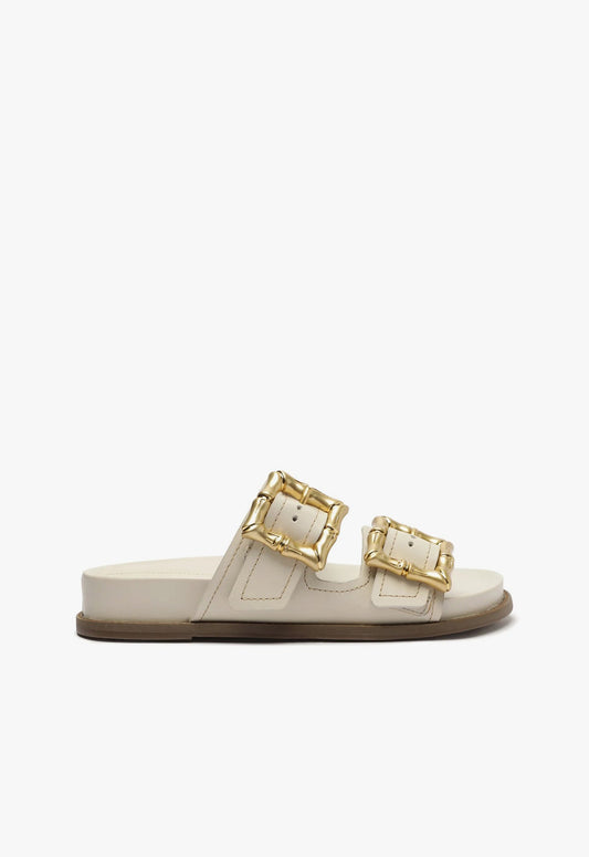Enola Pearl Sporty Sandal 5 Pearl Leather - Schutz Shoes