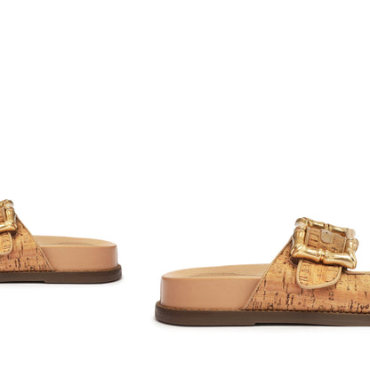 Enola Sporty Cork & Nappa Leather Sandal - Schutz Shoes