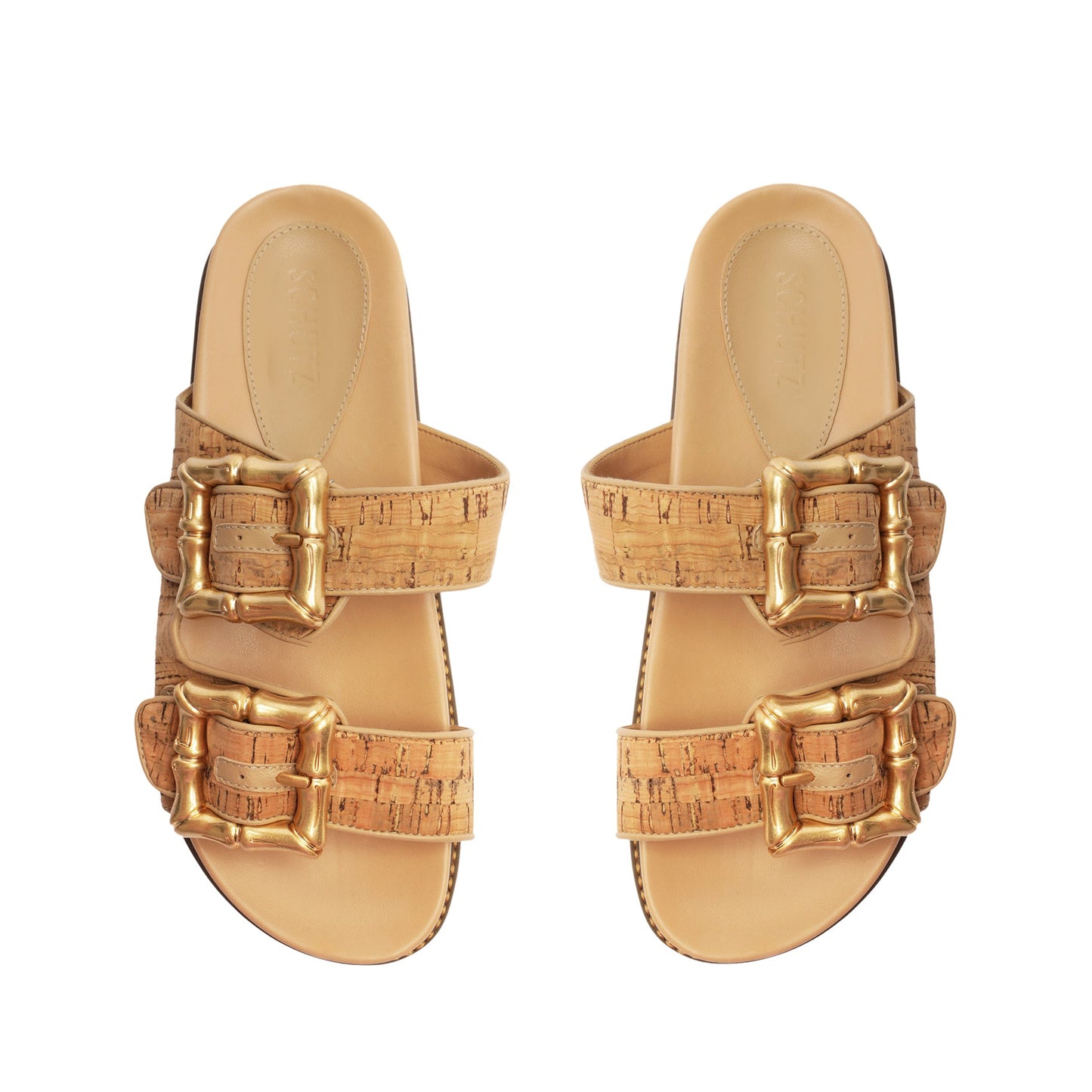 Enola Sporty Cork & Nappa Leather Sandal - Schutz Shoes