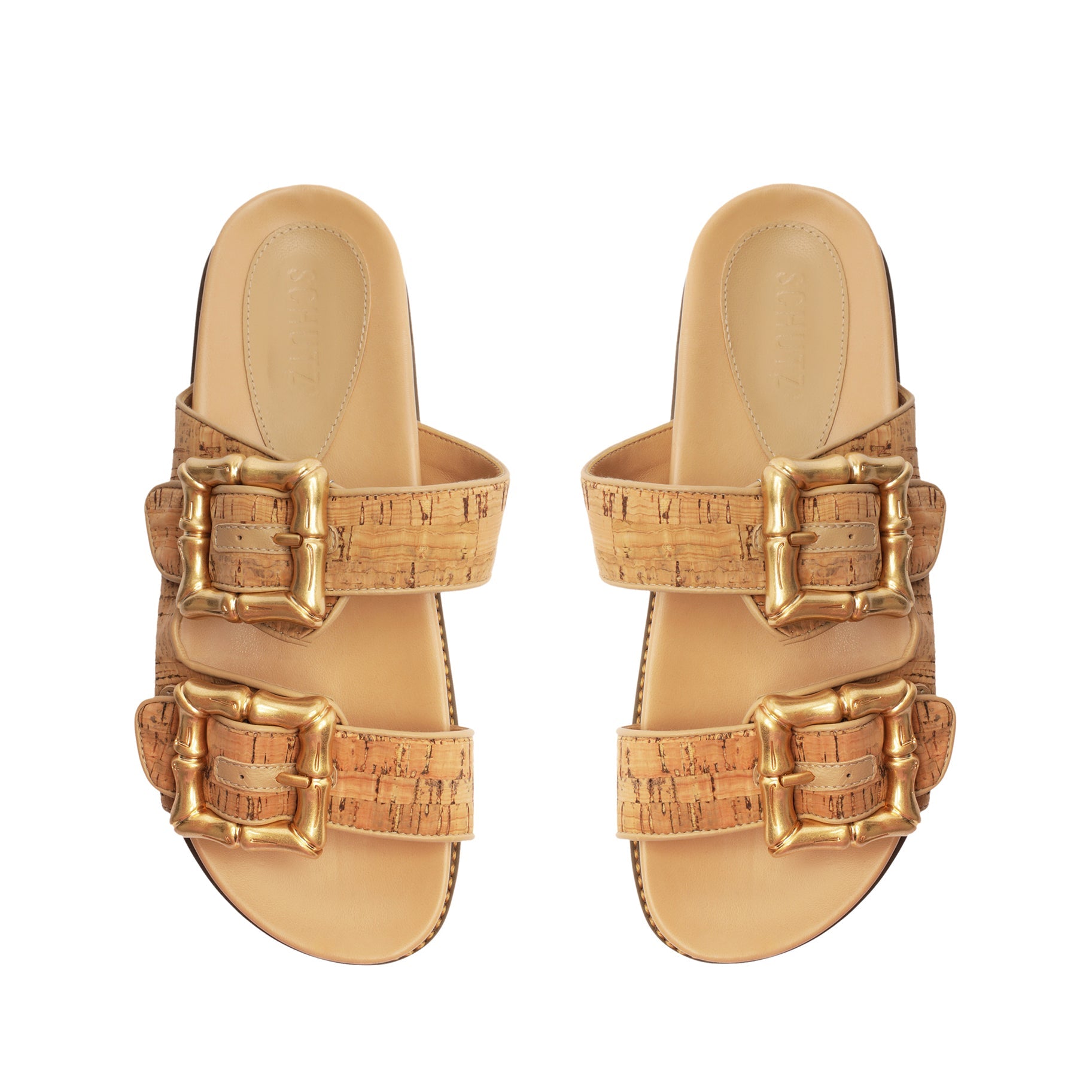 Enola Sporty Cork & Nappa Leather Sandal - Schutz Shoes