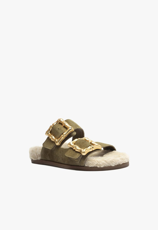 Enola Weekend Sporty Cow Suede Sandal - Schutz Shoes