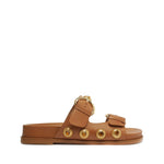 Vivian Sporty Atanado Leather Sandal 5 Honey Peach Atanado Leather - Schutz Shoes